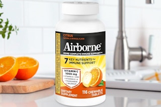 airborne bottle on a table