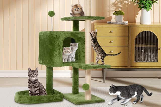 Cat Tree Towers, as Low as $29.74 With Amazon Promo Code (Save 50%) card image