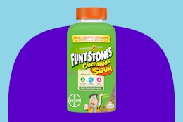 Flintstone sour gummy bottle on KCL template
