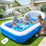 Inflatable Pool with Sprinkler