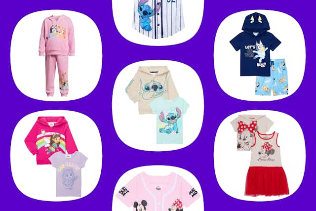 Toddler and Kids' Disney Clothing Clearance, as Low as $7 at Walmart card image