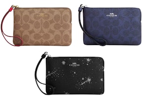 Coach Corner Zip Wristlet