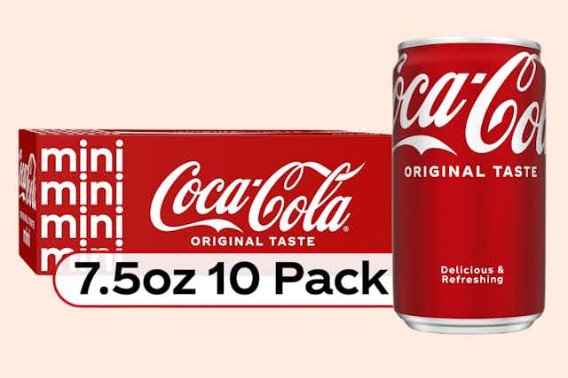 Coca-Cola Mini 10-Pack, as Low as $4.76 With Amazon Coupon card image