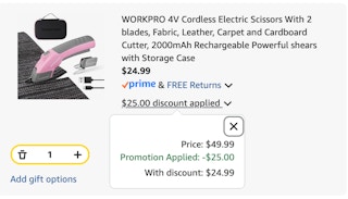 electric scissors Amazon receipt