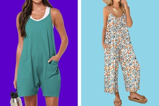 Two stock images of models wearing jumpsuits (2 different styles)