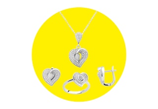 until gone micro pave heart jewelry set stock image 2023 1677701002 1677701002