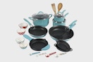 light blue The Pioneer Woman cookware set