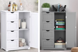 target costway bathroom storage collage