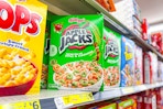 apple jacks cereal on store shelf