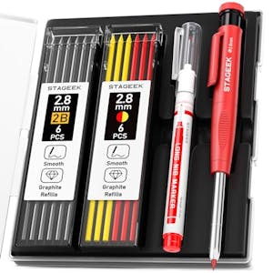 Carpenter Pencils Set with Sharpener