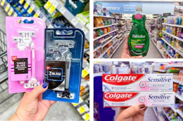 walgreens colgate, palmolive, razors 3-photo collage