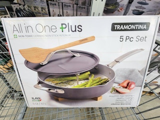 a 5 quart tramontina all in one pan in a cart