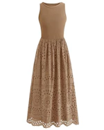 Women's Sleeveless Lace Maxi Dress