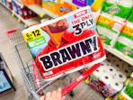 brawny paper towels in a cvs cart