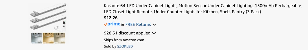 Amazon Under Cabinet Lights 2025