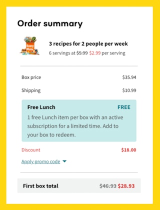 EveryPlate "Cart" Image