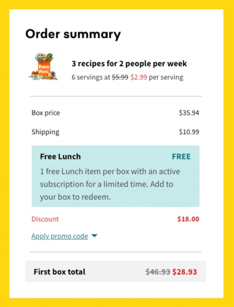 EveryPlate "Cart" Image