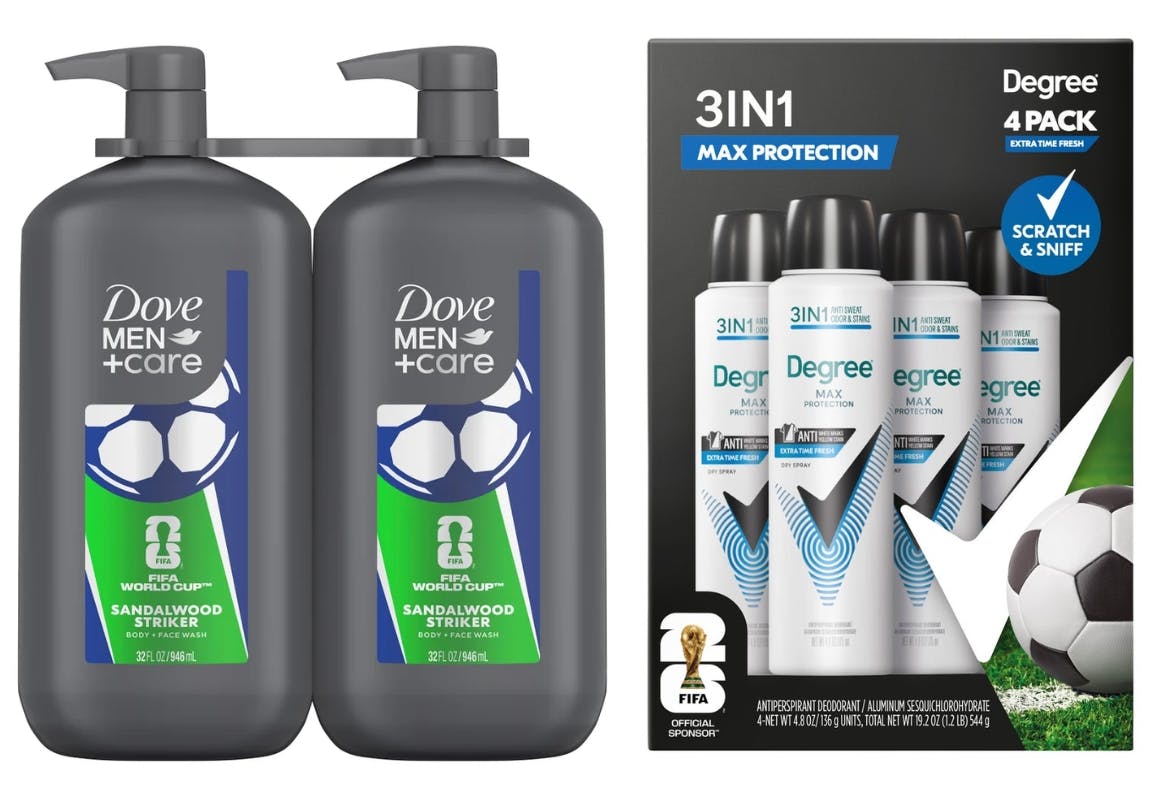 1 Dove 2-Pack + 1 Degree 4-Pack