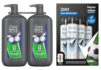 1 Dove 2-Pack + 1 Degree 4-Pack