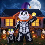 Halloween Inflatable Skeleton & Dog