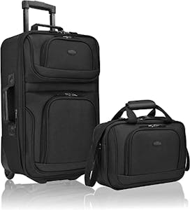 Rolling Carry-on Suitcase 2-Piece Set