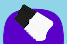 Black and White No-Show Socks B0B8T58CFF