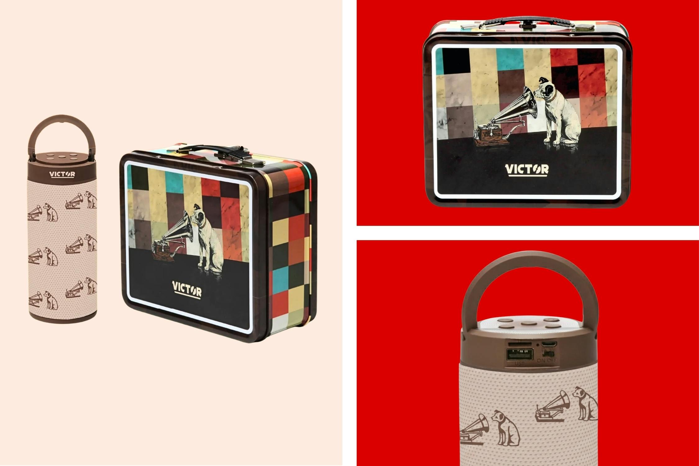 Victor Speaker with matching lunchbox