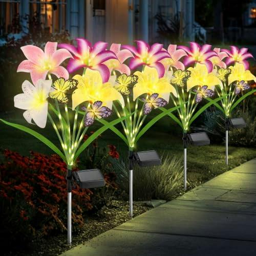 Lily Solar Path Lights 4-Pack