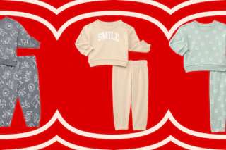 3 wonder nation baby fleece top and pants sets side by side