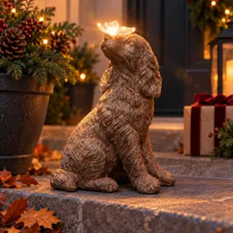 Solar Dog Statue