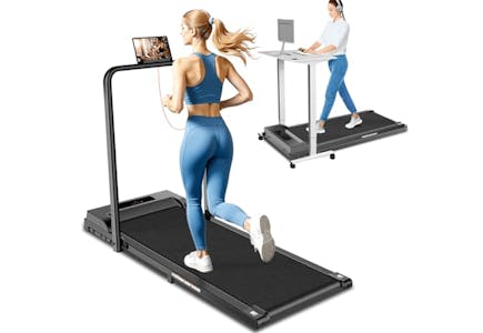 Walking Pad With Handle Bar