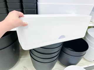 hand holding self watering planters at target