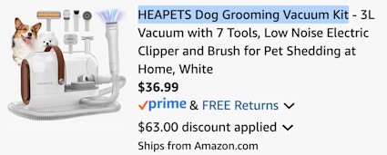 cart pet vac