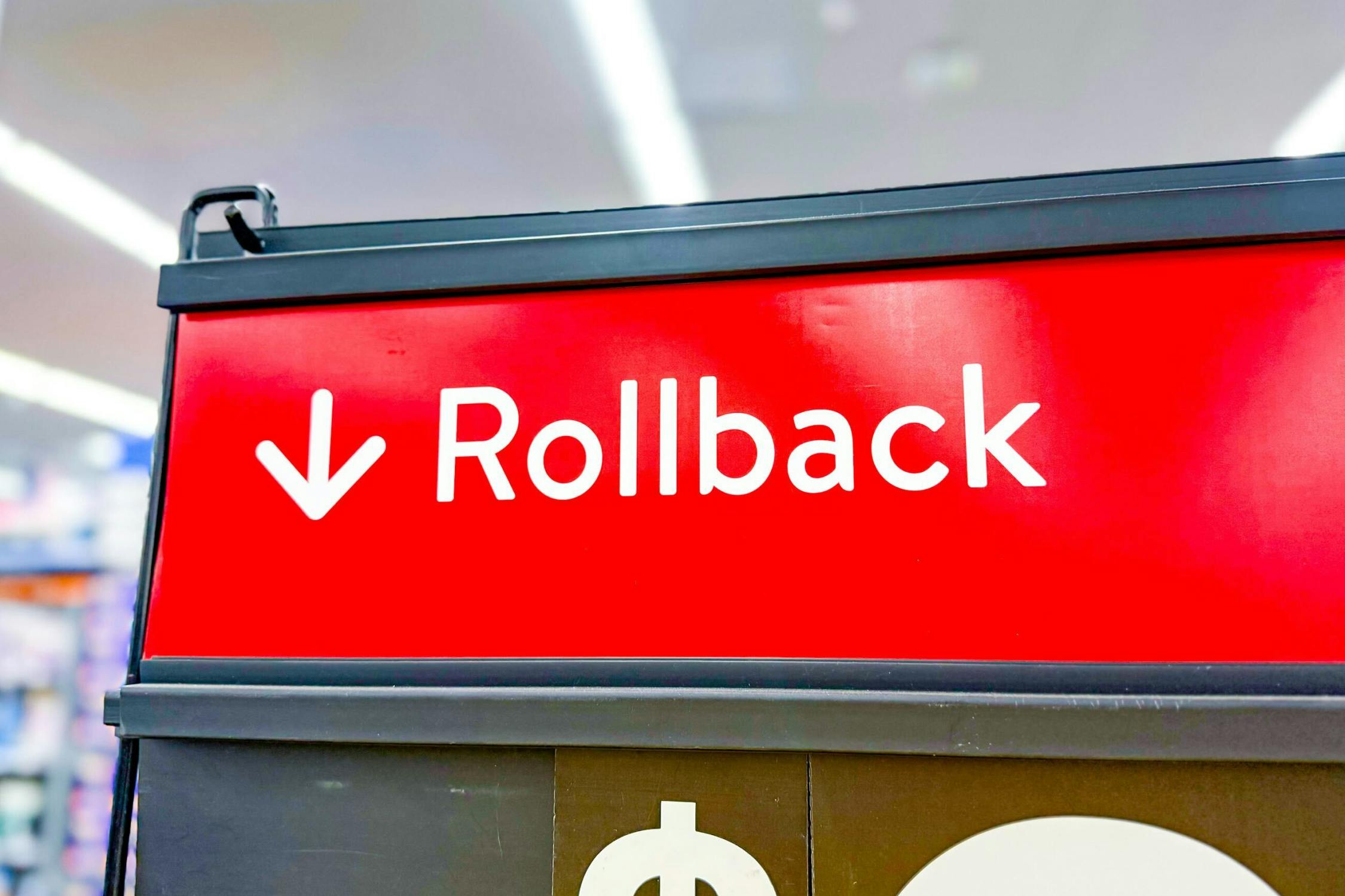 red Rollbacks sign