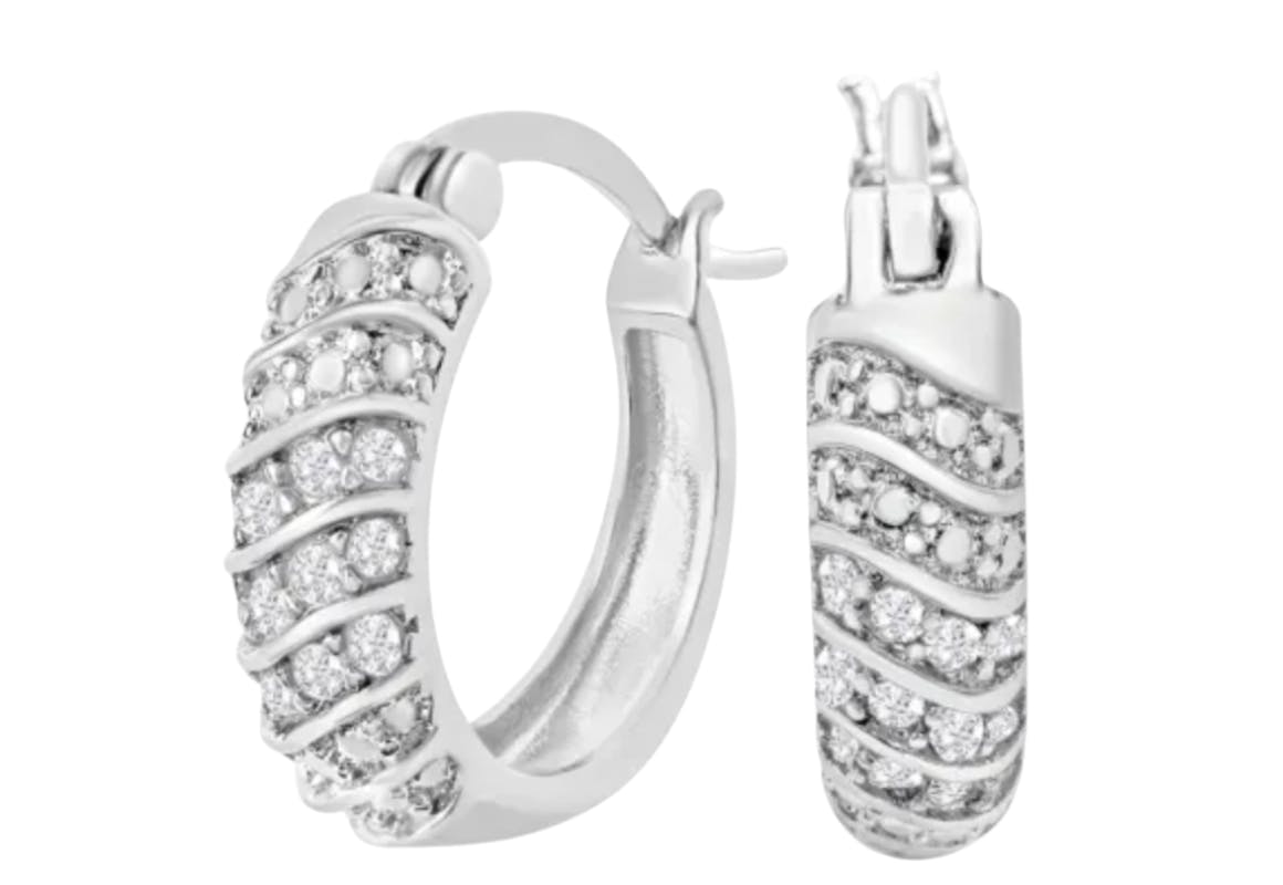Diamond Hoop Earrings