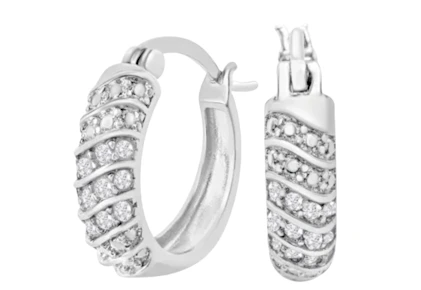Diamond Hoop Earrings