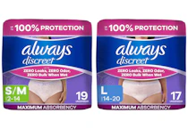 4 Always Discreet Underwear Packs