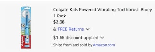 toothbrush Amazon receipt
