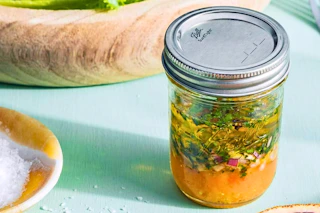 Lifestyle image of an 8-ounce Call Mason jar used to store food