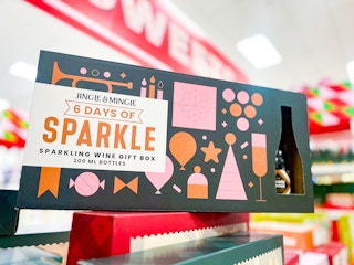 target-wine-advent-calendars on shelf