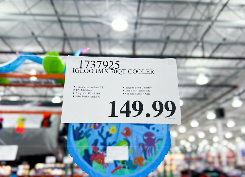 costco igloo imx cooler price tag