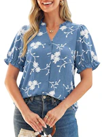 Women's Puff Ruffle Blouse