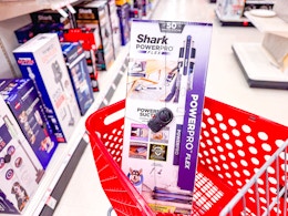Shark Powerpro Flex Vacuum in Target shopping cart