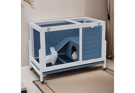 Wooden Indoor Bunny Hutch