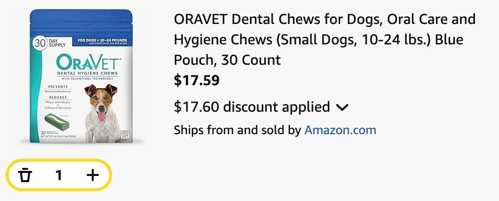 oravet dog chews