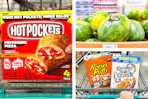 pizza watermelon cereal collage