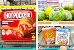 pizza watermelon cereal collage