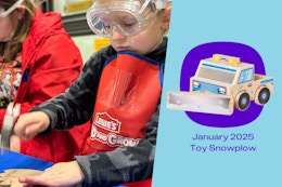 Sign Up for Lowe's Free Kids' Workshop: Build a Toy Snowplow on Jan. 18 card image