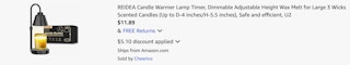 Amazon Dimmable Candle Warmer Lamp 2025