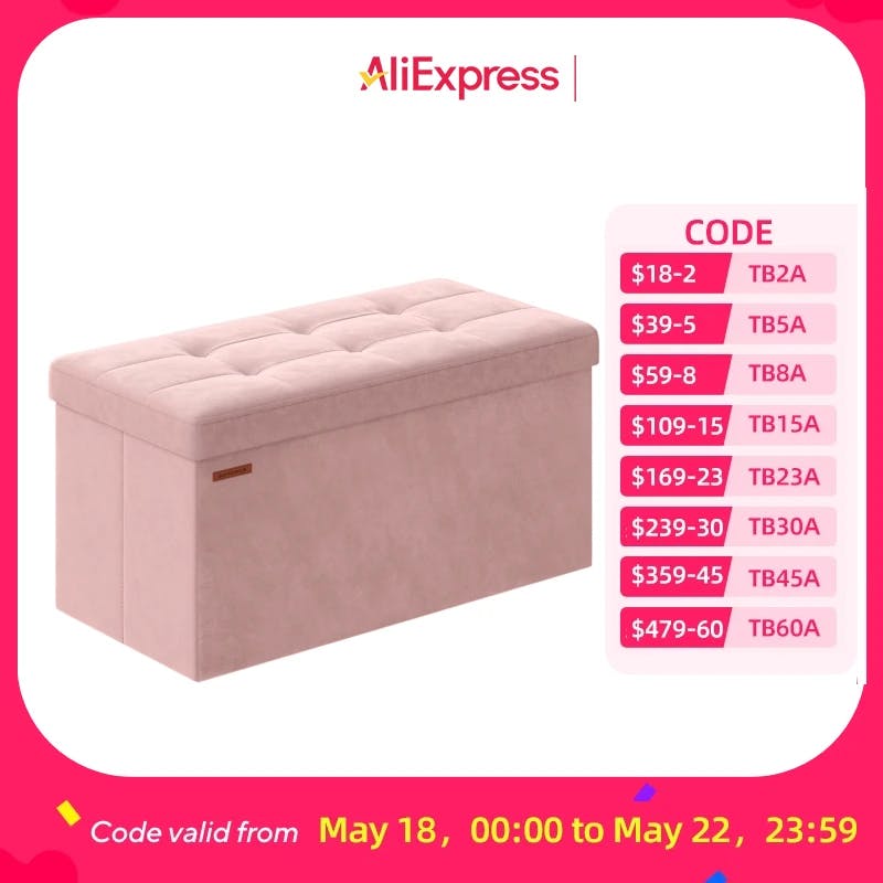 Songmics Storage Ottoman Bench